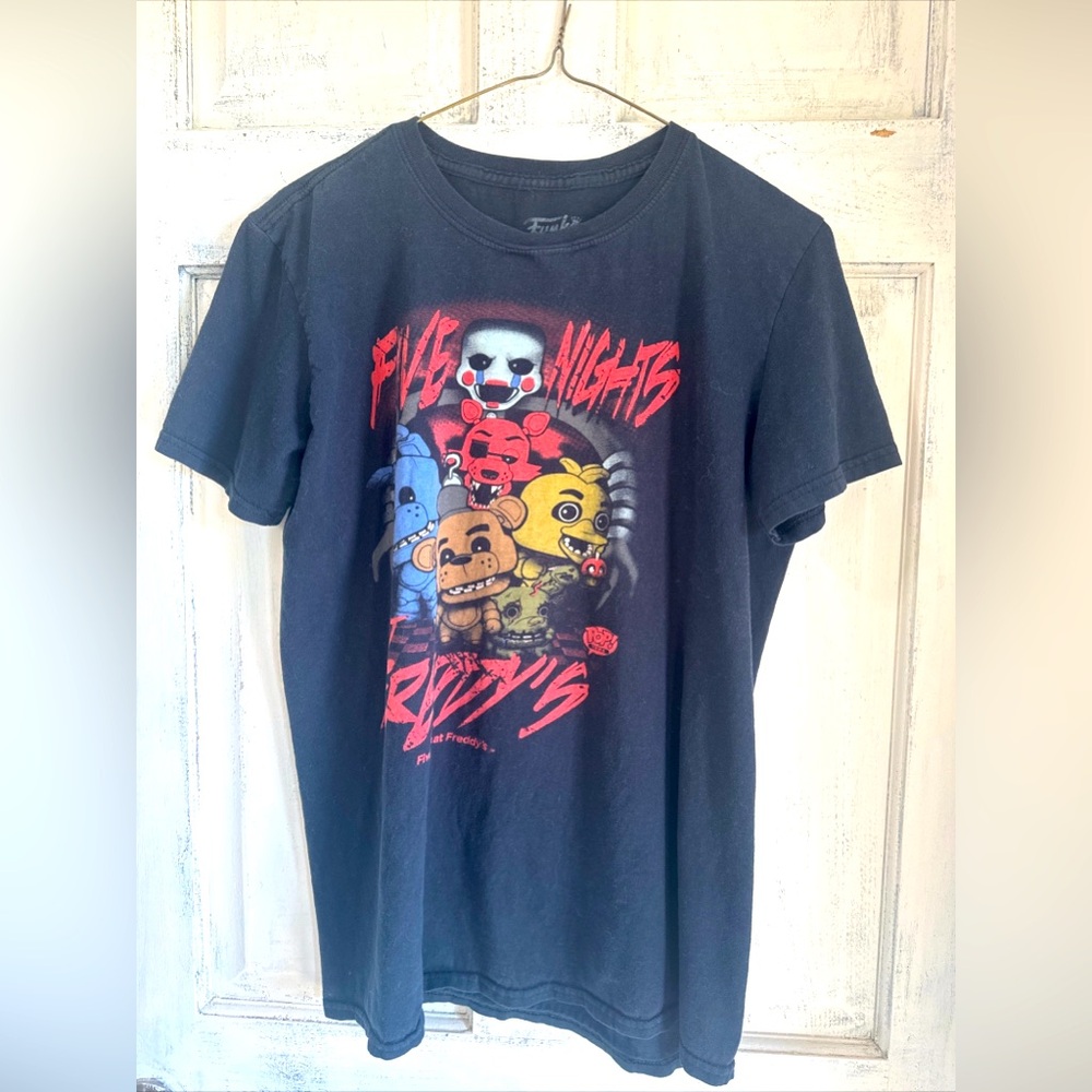 Five Nights At Freddys Funko Adult -Unisex Small Black T-shirt